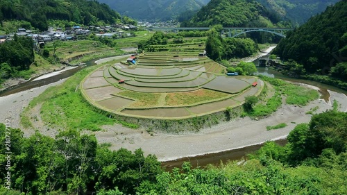 Rice terraces, Aridagawa, Wakayama Prefecture, Japan photo