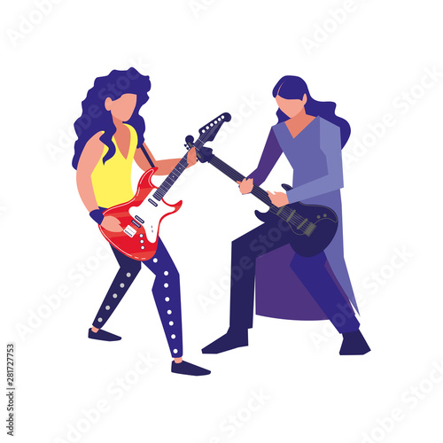 two male musicians musical instruments