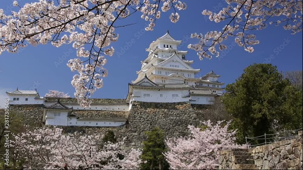 Castle at springtime, Himeji, Hyogo Prefecture, Japan Castle at springtime, Himeji, Hyogo Prefecture, Japan