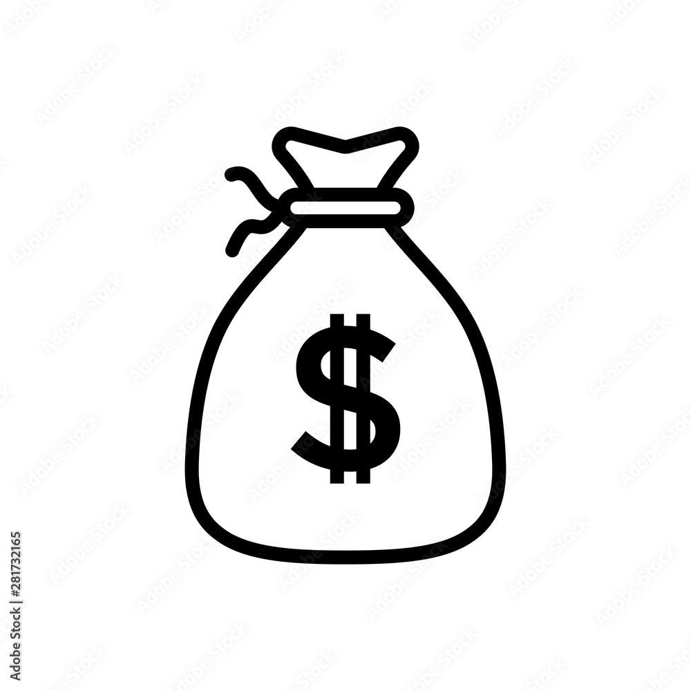 Money Bag Icon Vector design template