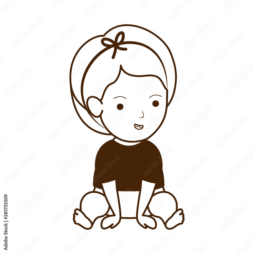 Isolated baby girl design vector illustration Isolated baby girl design vector illustration