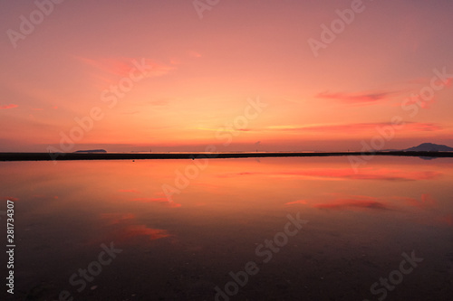 有明浜夕景