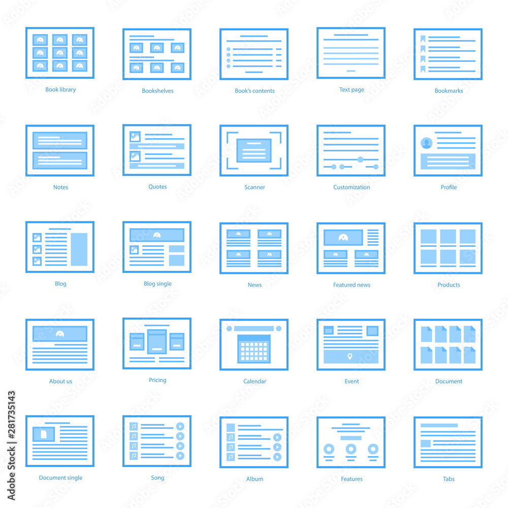 Web Template Icons Set Web Template Icons Set