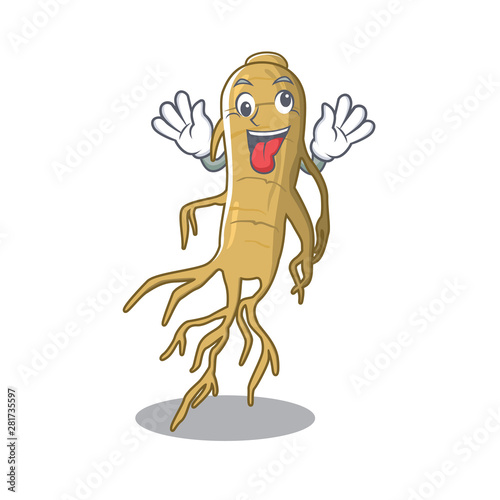 Crazy ginseng in the a cartoon shape photo