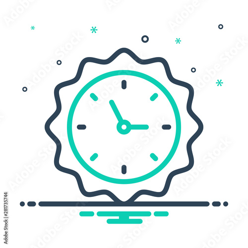 mix icon for  clock time 
