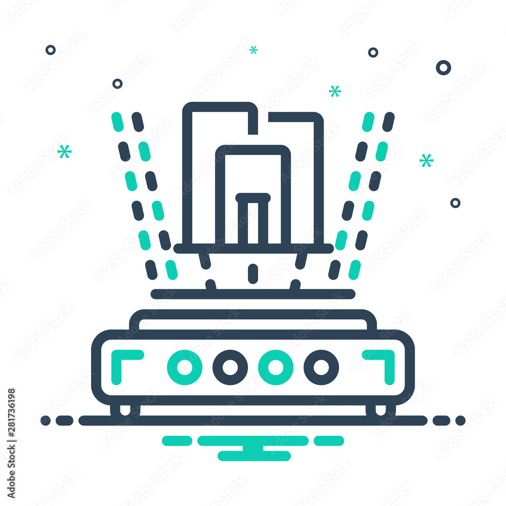 mix icon for hologram projection mix icon for hologram projection
