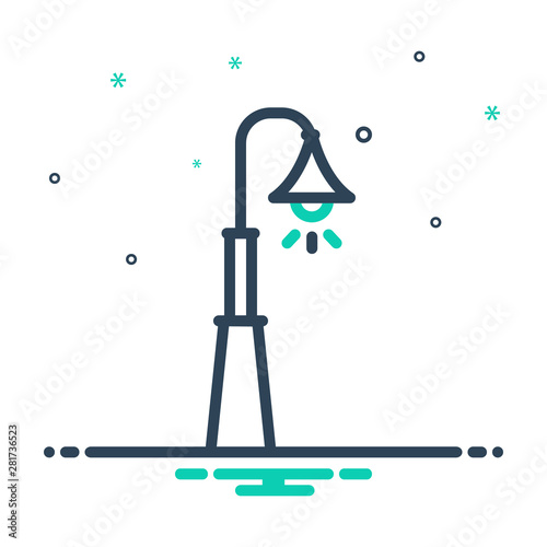 mix icon for lamp post