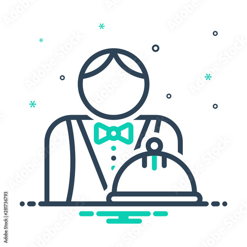 mix icon for waiter 