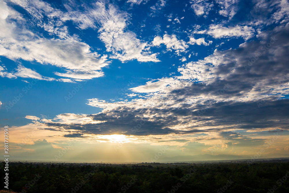 colorful dramatic sky with cloud at sunset. colorful dramatic sky with cloud at sunset.