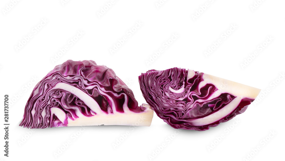 Obraz premium Purple cabbage isolated on white background