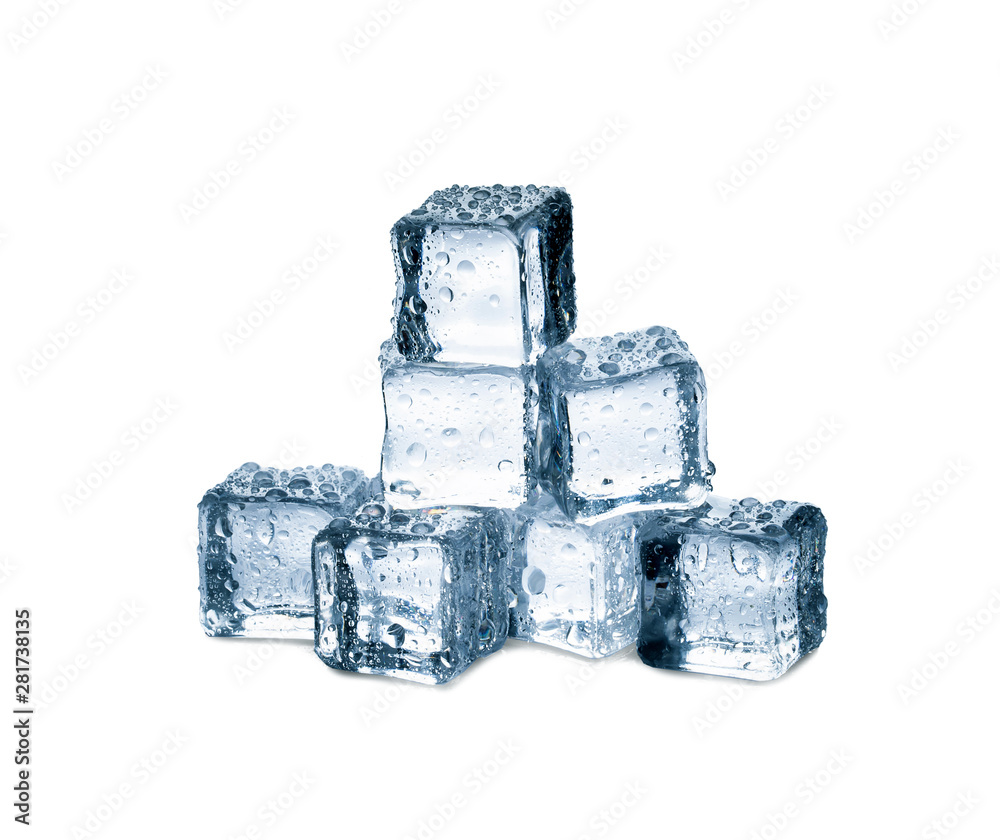 ice cubes on white background ice cubes on white background