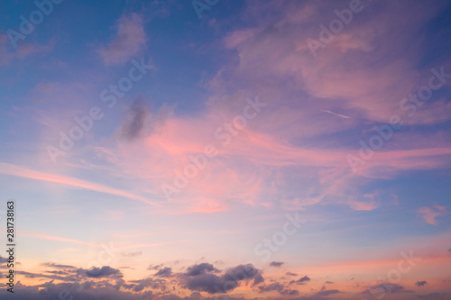sunset time sky with clouds © jimmyan8511