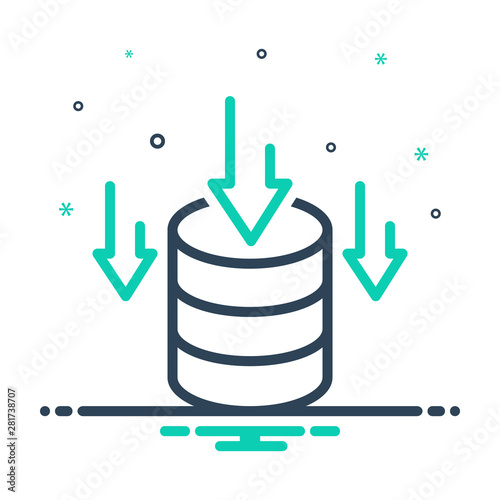  mix icon for data storage 