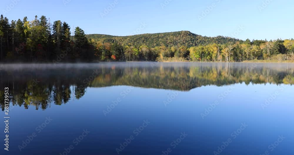 View of lake and forest, Kushiro, Hokkaido, Japan View of lake and forest, Kushiro, Hokkaido, Japan