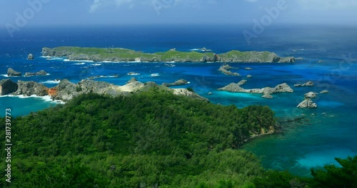 Seashore and islands, Chichijima Island, Ogasawara Islands, Japan photo