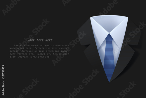 Paper art of Father's day and manager or leader concept