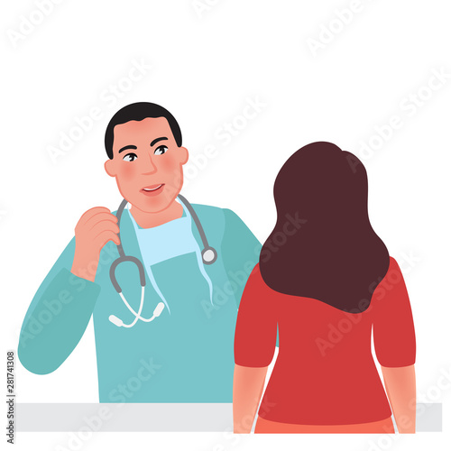 Gynecologist tells a teenager about pregnancy