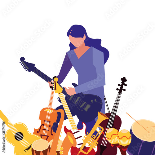 musician man playing instruments music