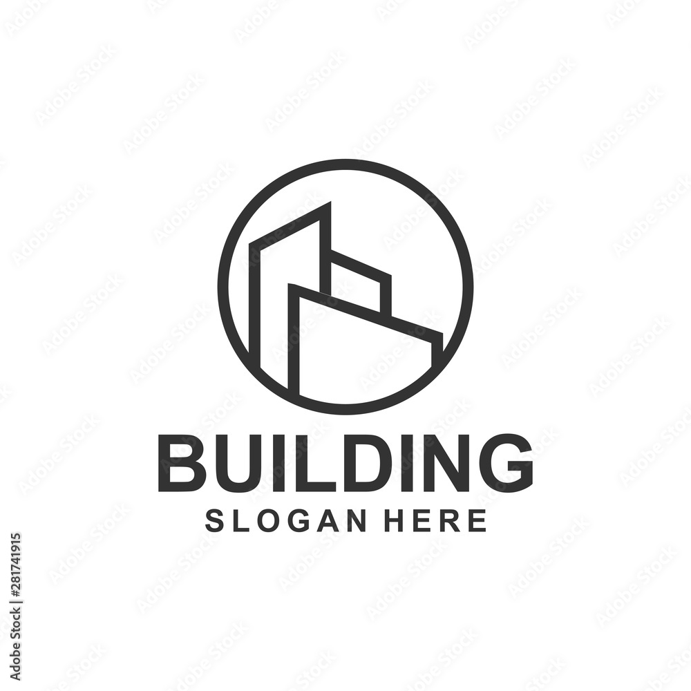 Building Real Estate Logo Design Template Vector Building Real Estate Logo Design Template Vector