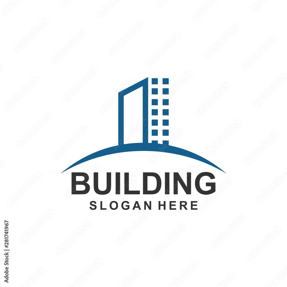 Building Real Estate Logo Design Template Vector