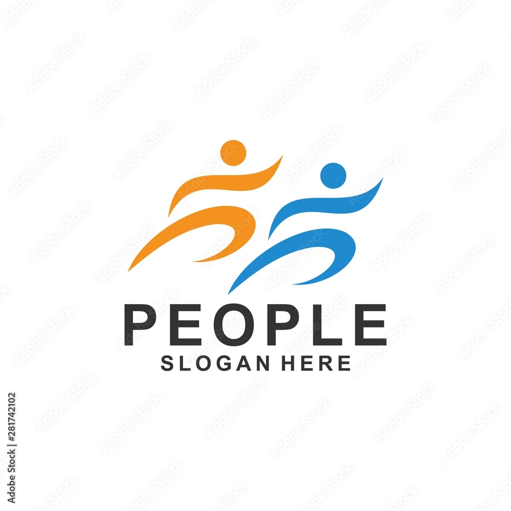 Fun people Healthy Life Logo template, Design vector Fun people Healthy Life Logo template, Design vector