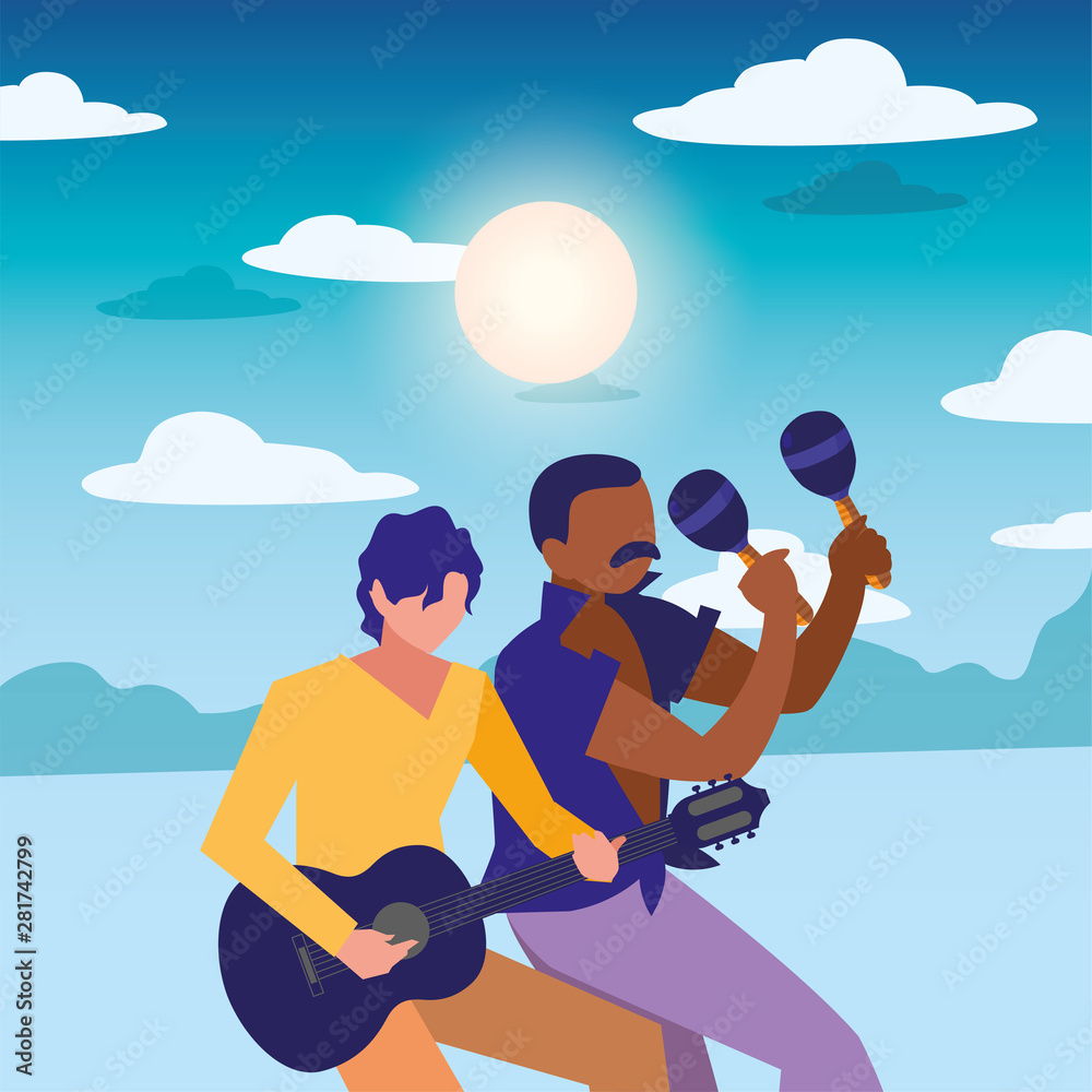 two male musicians musical instruments two male musicians musical instruments