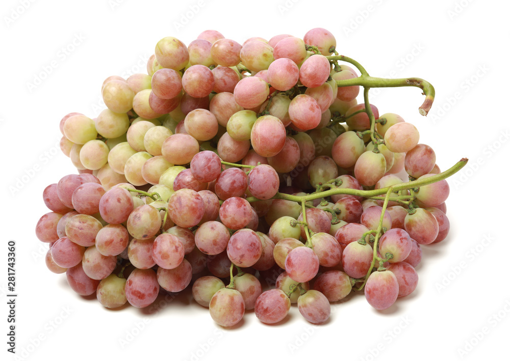 Fototapeta premium red grape on white background 