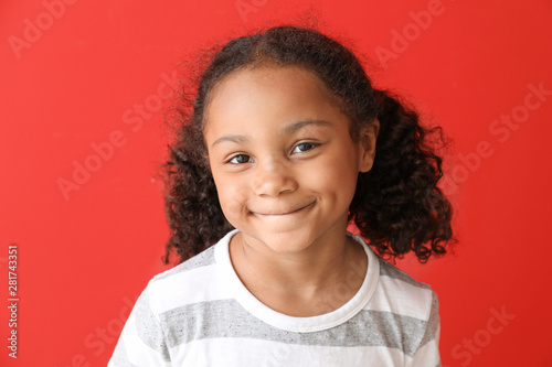 Portrait of adorable little...