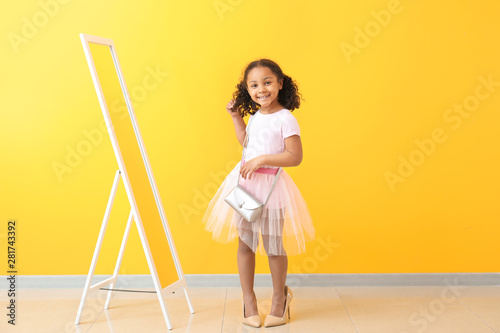 Portrait of adorable little...