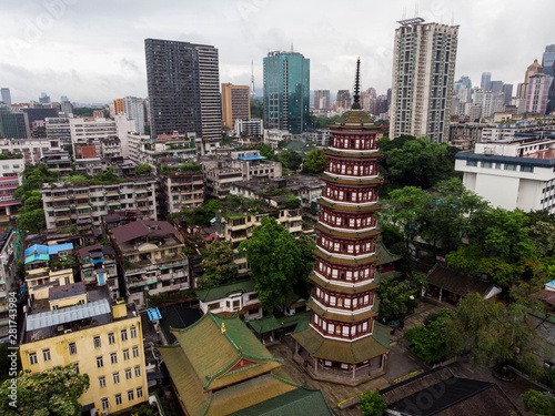 downtown, capital, cityscape, urban, construction, memorial, scenic, attraction, monastery, culture, landscape, historical, baozhuangyan, religous, guangdong, building, landmark, tree, ancient, banyan
