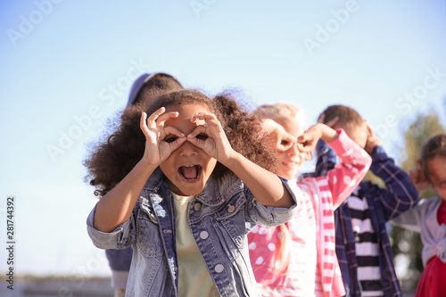 Group of happy children hav...