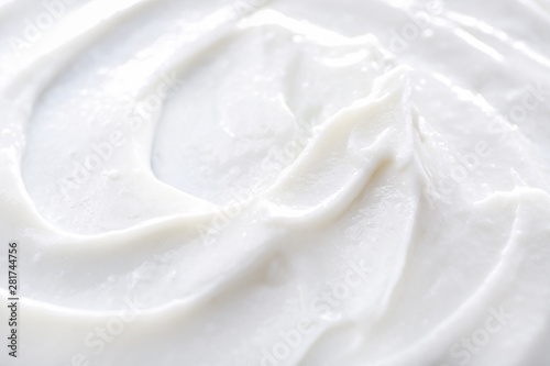 Texture of natural cream, closeup