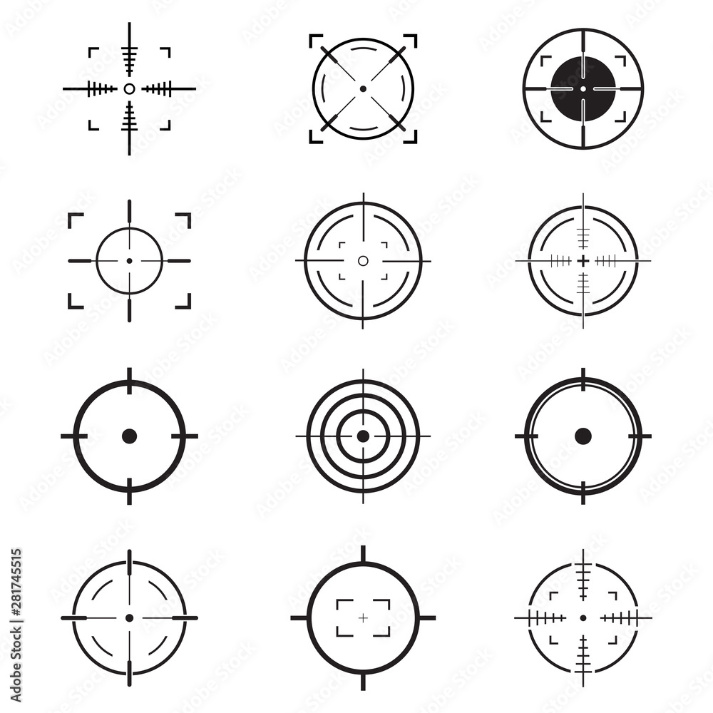set of target icon set of target icon