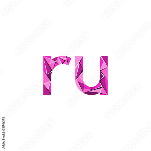 colorful triangle abstract letter initials