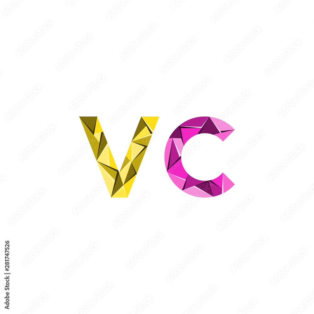 colorful triangle abstract letter initials colorful triangle abstract letter initials