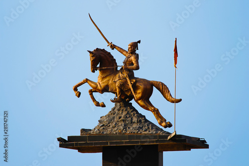 Chatrapati Shivaji Maharaj statue, Katraj, Pune, Maharashtra. photo