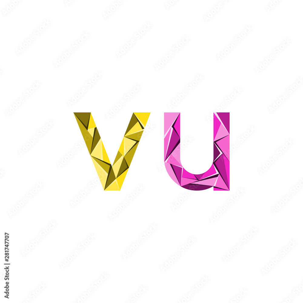 colorful triangle abstract letter initials colorful triangle abstract letter initials