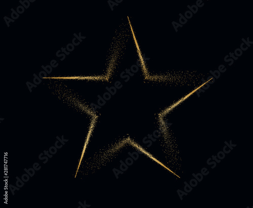 The star of the particles Vector illustration.