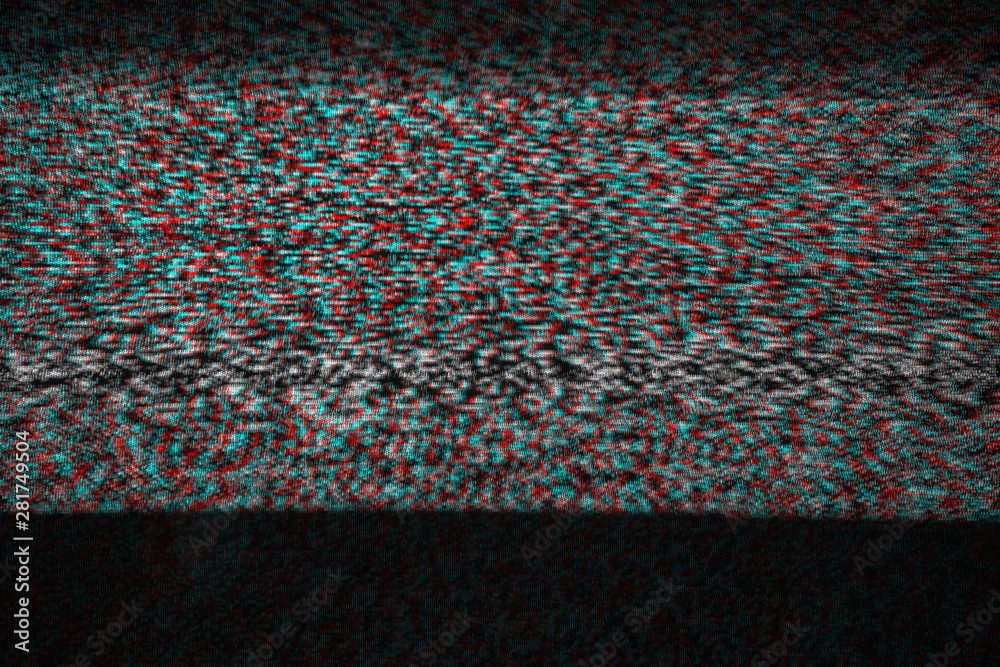 Fototapeta premium Glitch style, Abstract LED screen glitch pattern background.