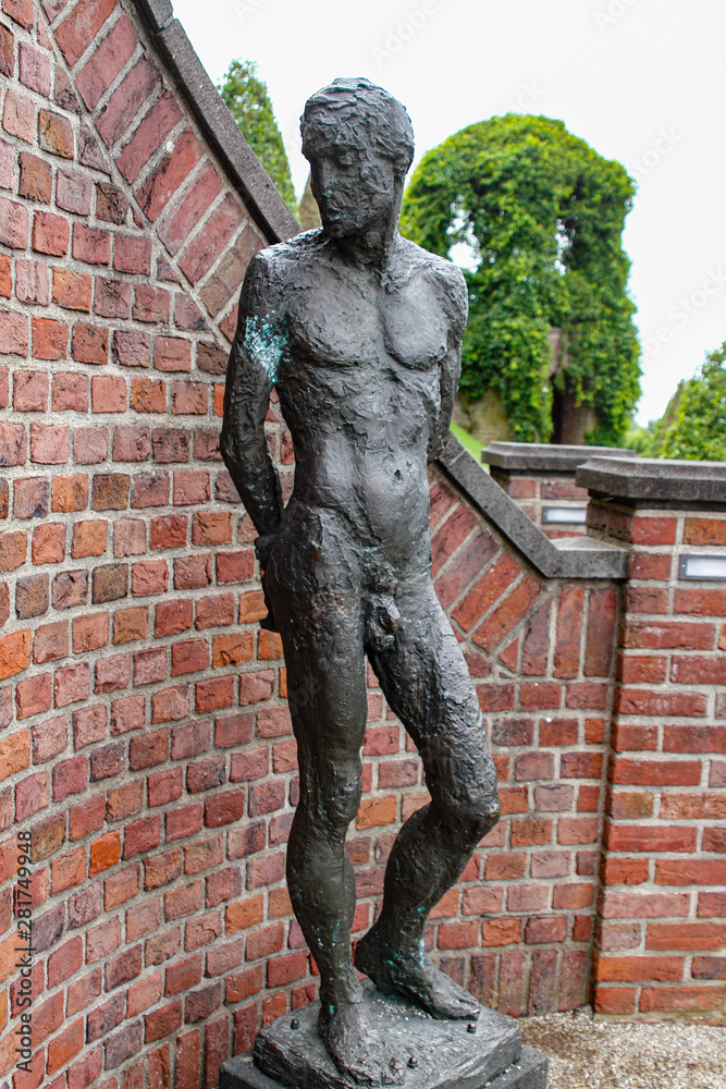 Naklejka premium Old German monastery with a fantastic garden