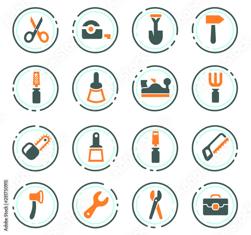 Work tools icons set