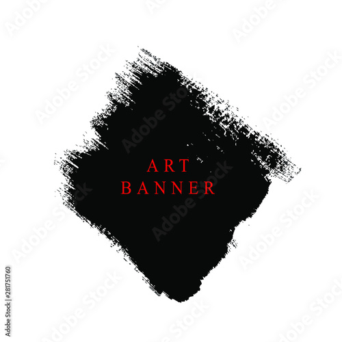 Abstract ink background. Calligraphy art style, Black and red paint stroke texture. for poster, card, banner, book, cover, brochure and web design. Grunge mud art. vector elements. 