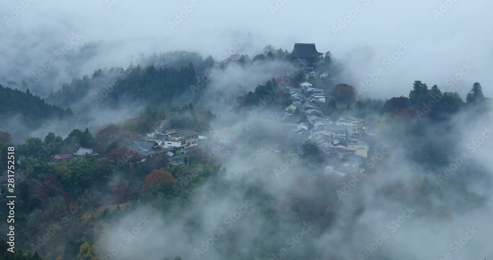 Timelapse shot of Kimpusenji Temple seen in autumn Timelapse shot of Kimpusenji Temple seen in autumn