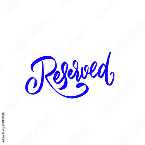 Reserved restaurant tablevector, flat sign, solid pictogram isolated on white. Symbol, logo illustration.