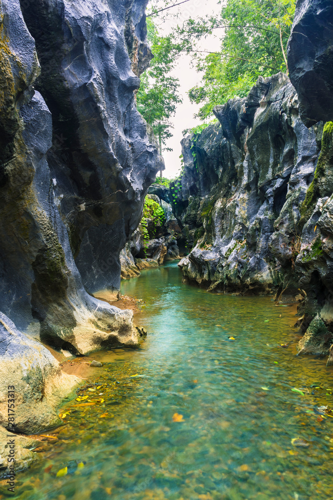 Fototapeta premium Khlong Hin Dam Tourist Attraction is in Chumphon province, Thailand.