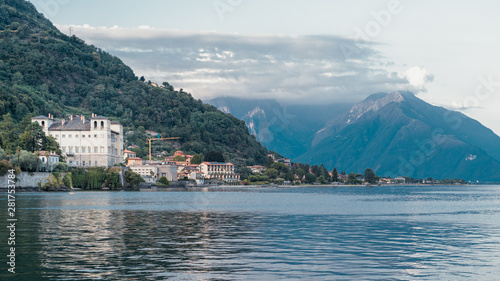 Panoramic view over Lake Como from Gravedona.