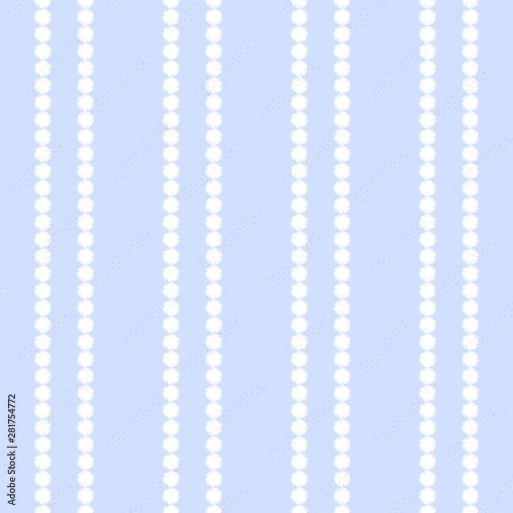 Blue and white round eyelets simple embroidery, seamless pattern, vector
