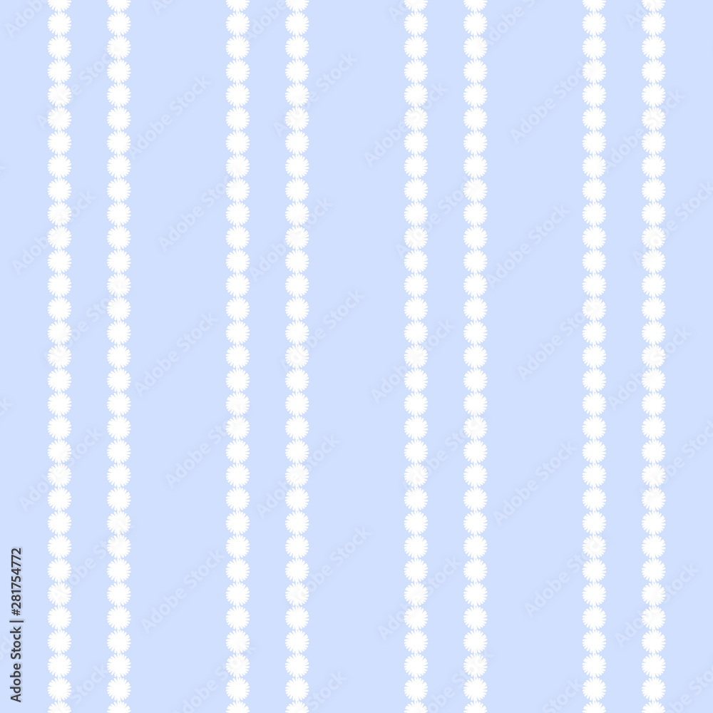 Obraz premium Blue and white round eyelets simple embroidery, seamless pattern, vector