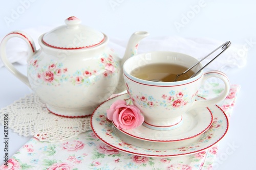 cup of tea and teapot