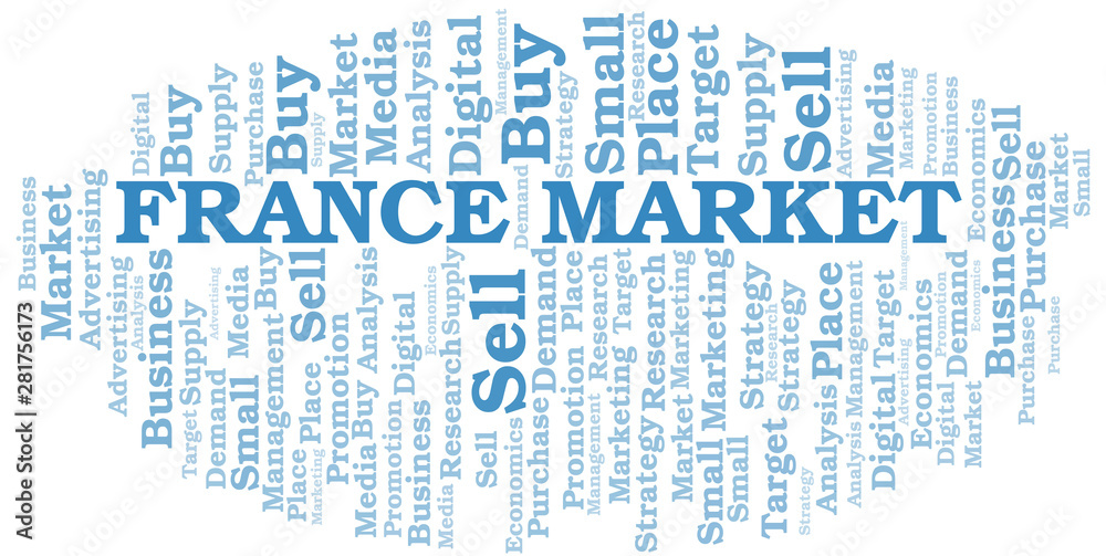France Market word cloud. Vector made with text only. France Market word cloud. Vector made with text only.